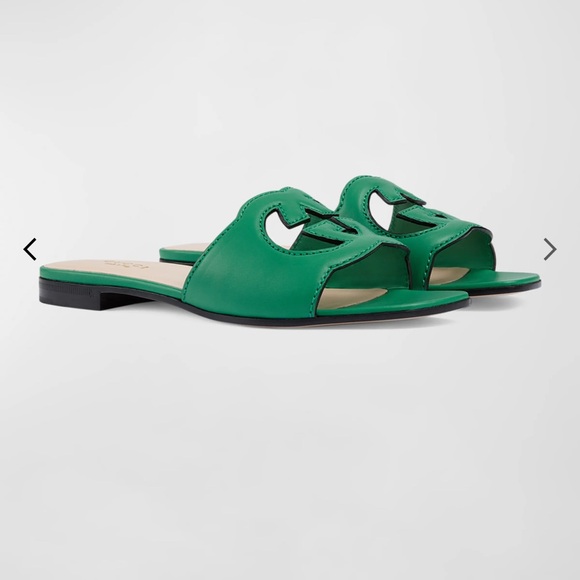 Gucci cutout leather slides 43 - Picture 1 of 14